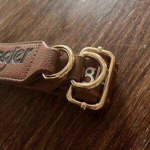 Wrangler Brown purse strap with Gold Buckle